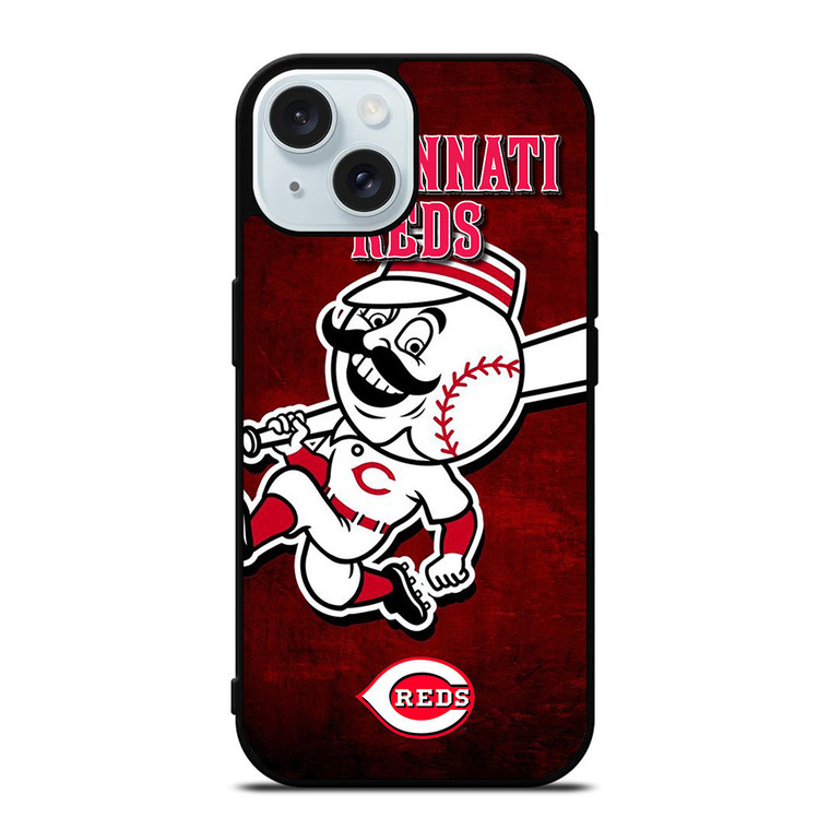 CINCINNATI REDS LOGO BASEBALL iPhone 15 Case Cover
