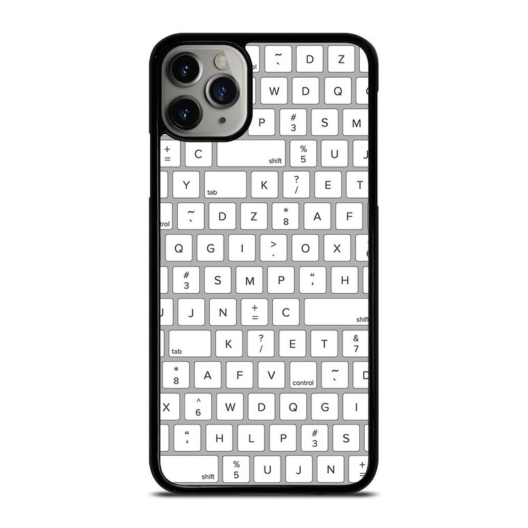 WHITE KEYBOARD PATTERN iPhone 11 Pro Max Case Cover