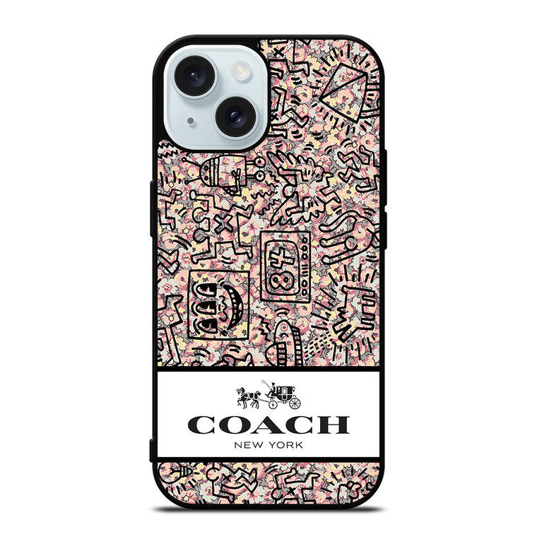 COACH NEW YORK ABSTRACK iPhone 15 Case Cover