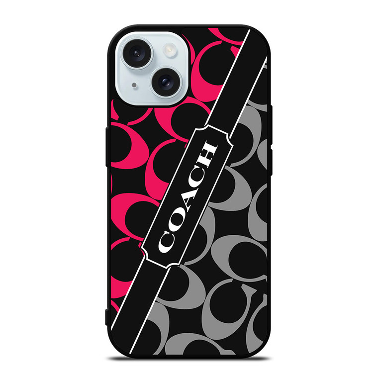 COACH NEW YORK RED WHITE iPhone 15 Case Cover