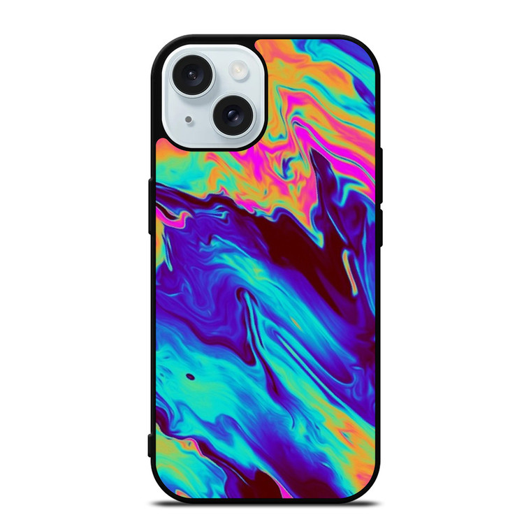 COLORFUL CHROME LIQUID iPhone 15 Case Cover