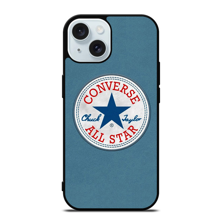 CONVERSE SNEAKERS LOGO BLUE iPhone 15 Case Cover