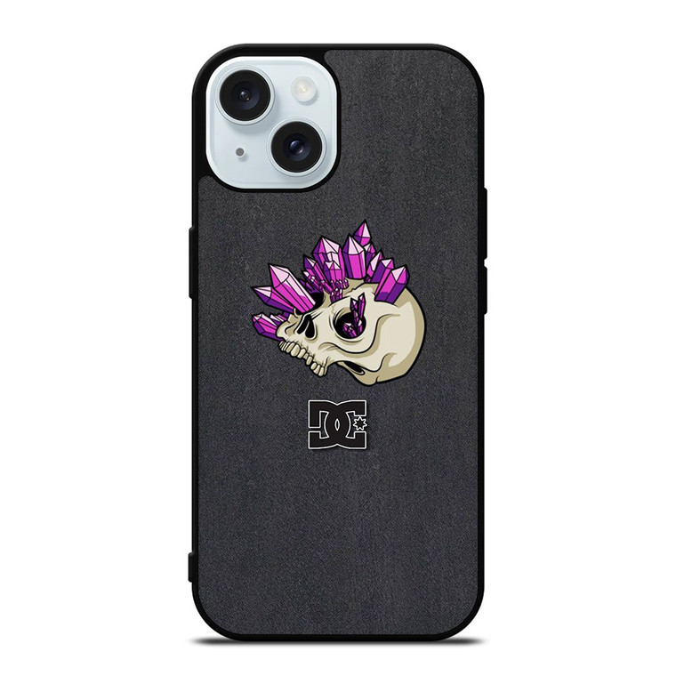DC SHOES LOGO EMERALD SKULL iPhone 15 Case Cover