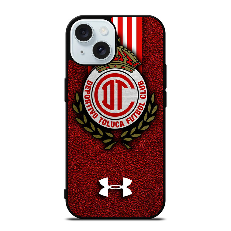 DEPORTIVO TOLUCA FC LEATHER LOGO iPhone 15 Case Cover