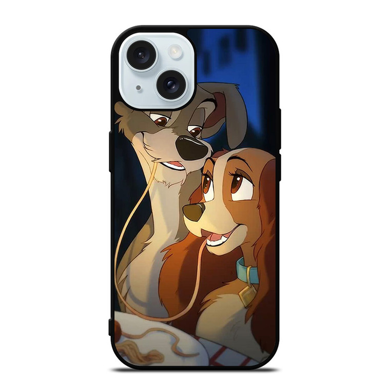 DISNEY CARTOON LADY AND THE TRAMP iPhone 15 Case Cover