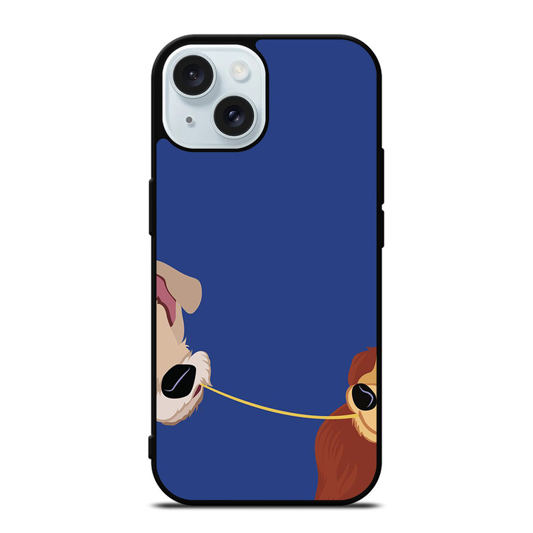 DISNEY LADY AND THE TRAMP CARTOON iPhone 15 Case Cover