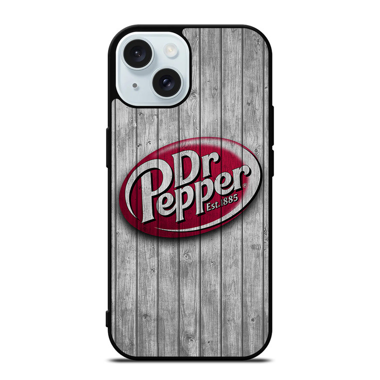 DR PEPPER WOODEN LOGO iPhone 15 Case Cover