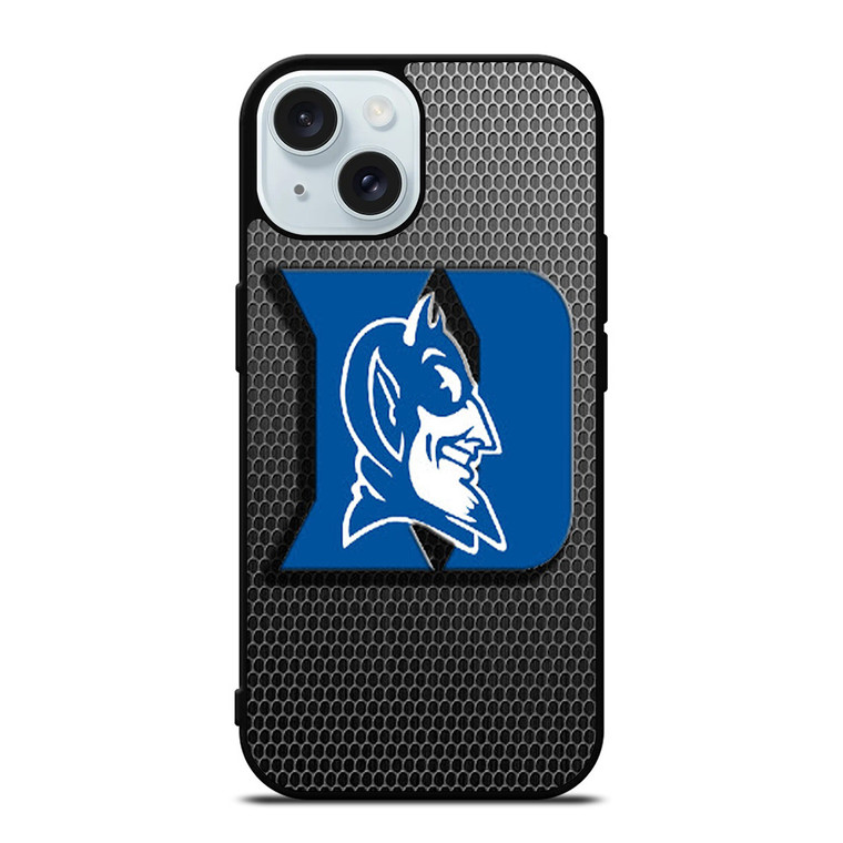 DUKE BLUE DEVILS METAL LOGO iPhone 15 Case Cover