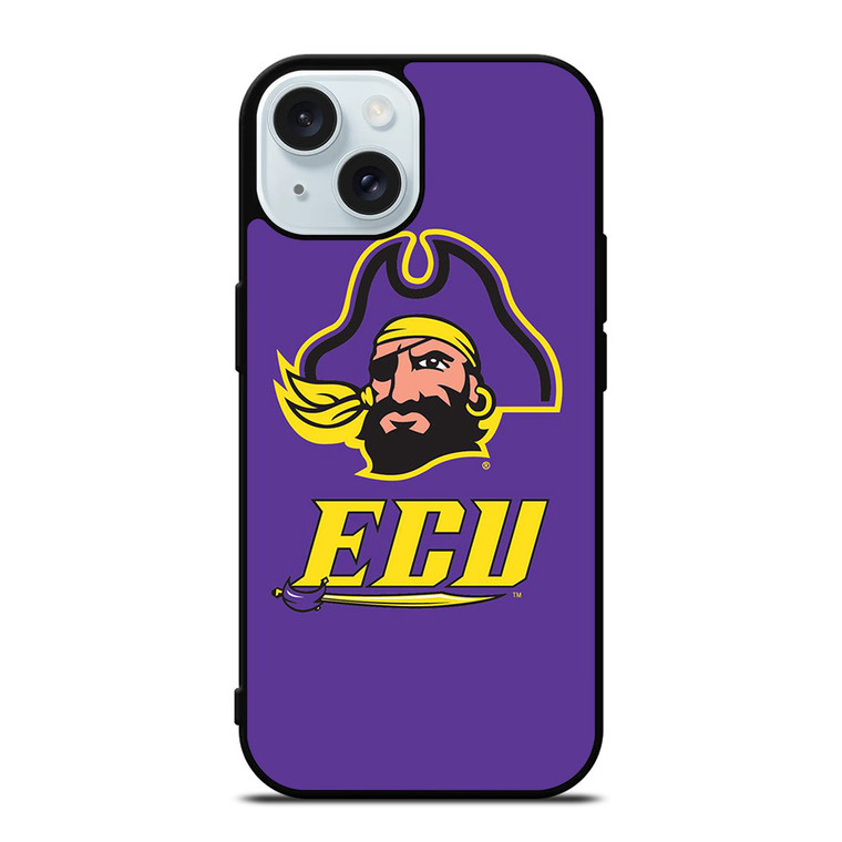 ECU EAST CAROLINA PIRATES UNIVERSITY FOOTBALL ICON iPhone 15 Case Cover