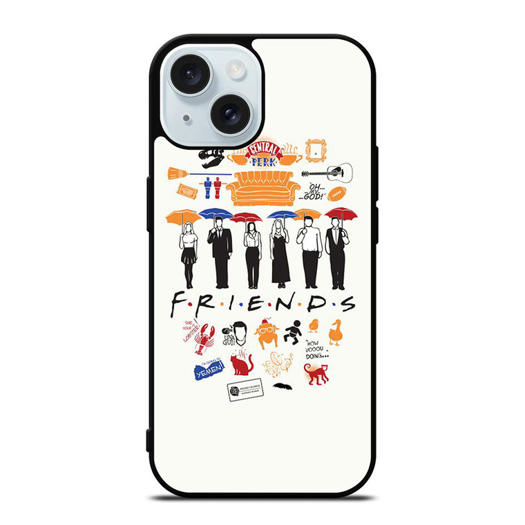 FRIENDS TV SHOW CLIP ART iPhone 15 Case Cover
