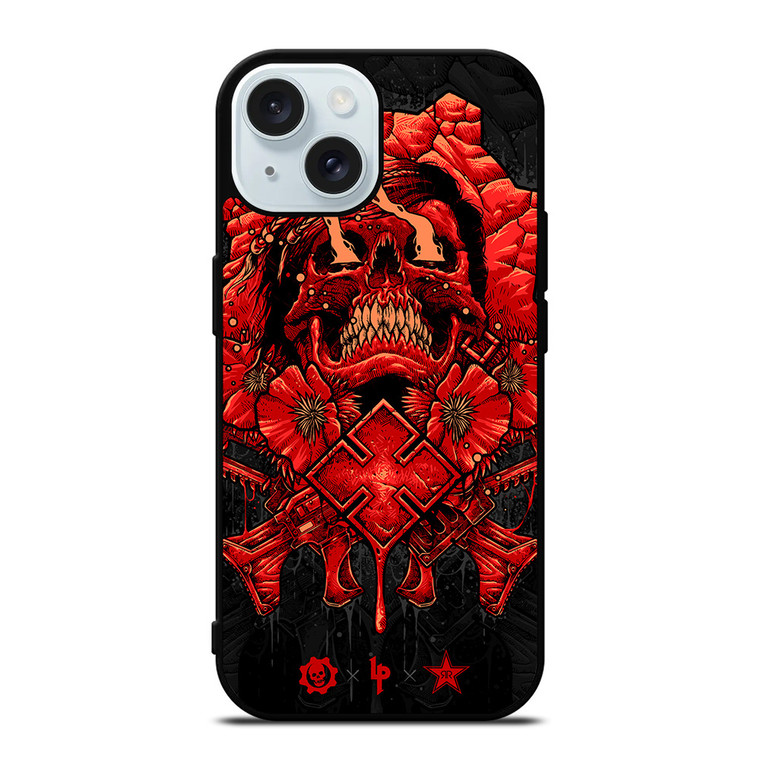 GEARS OF WAR SKULL RED iPhone 15 Case Cover