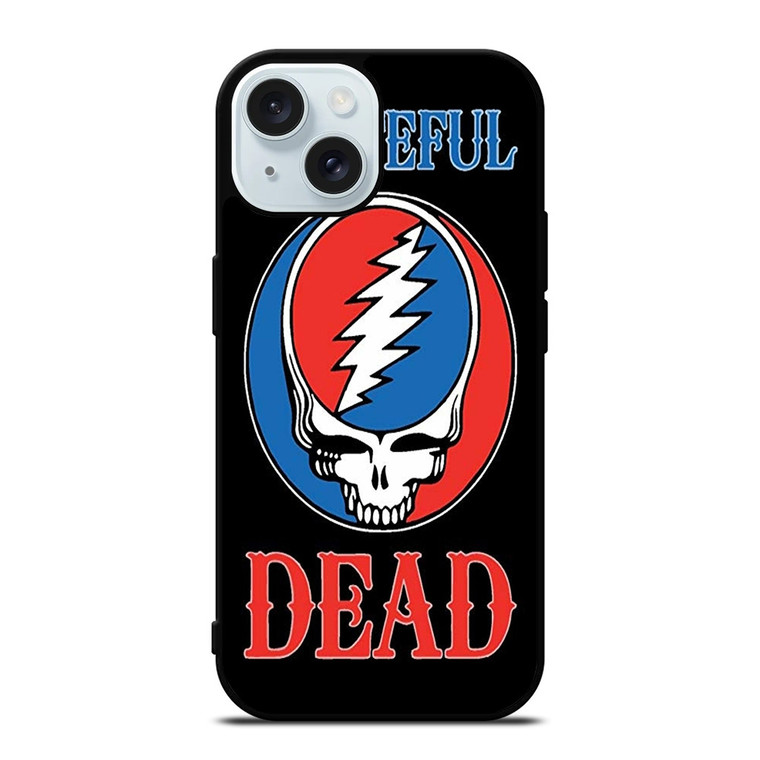 GRATEFUL DEAD LOGO BADGE iPhone 15 Case Cover GRATEFUL DEAD LOGO BADGE iPhone 15 Case Cover