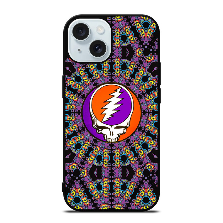 GRATEFUL DEAD PUPLE LOGO iPhone 15 Case Cover