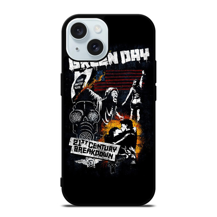 GREEN DAY BAND POSTER iPhone 15 Case Cover GREEN DAY BAND POSTER iPhone 15 Case Cover