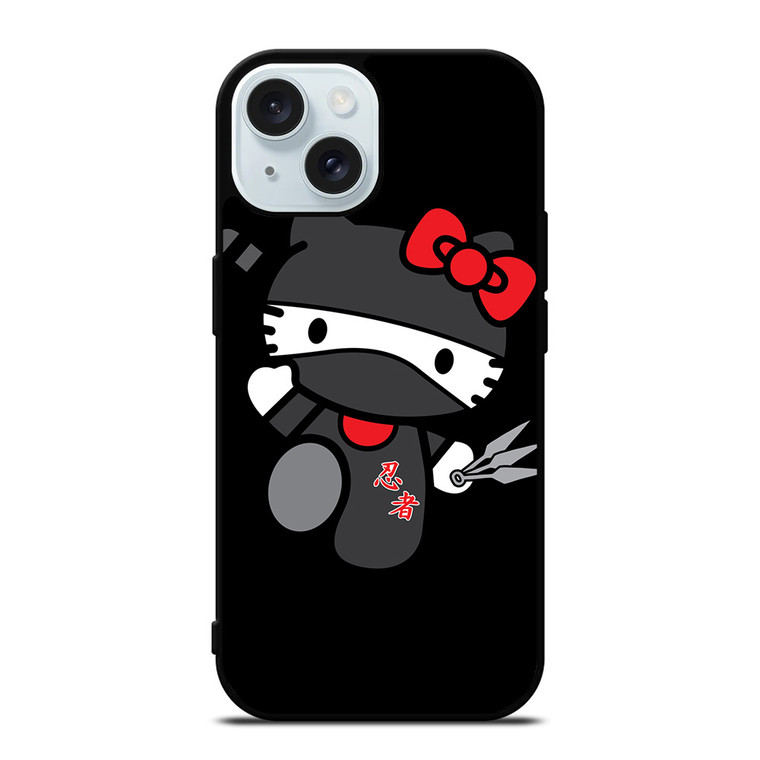 HELLO KITTY NINJA BLACK iPhone 15 Case Cover