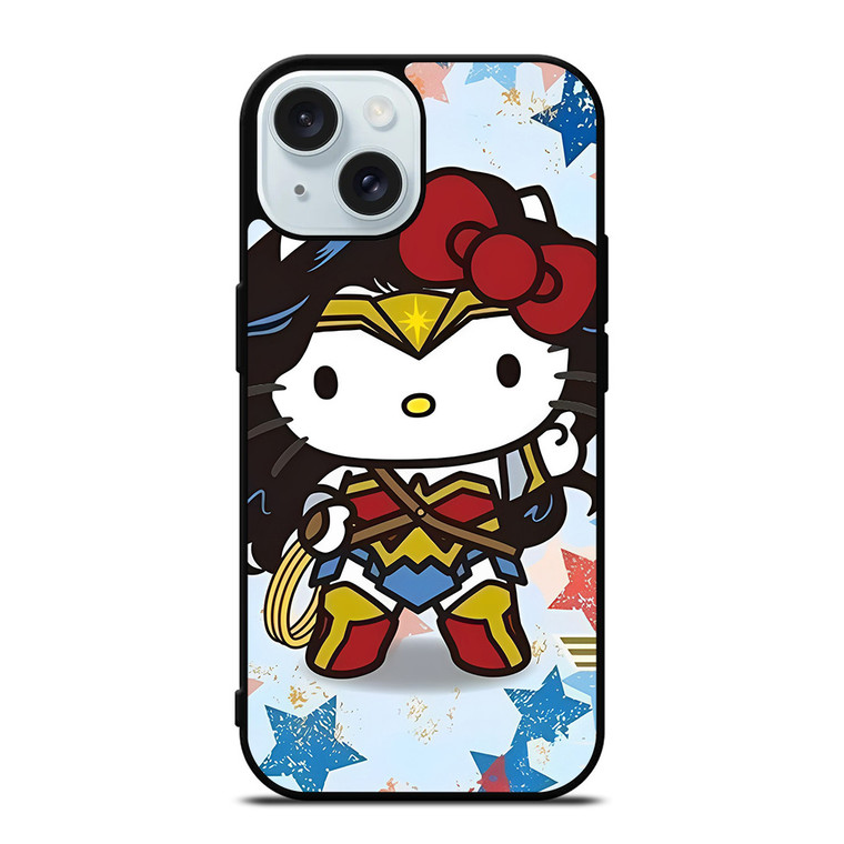 HELLO KITTY WONDER WOMAN KITTY iPhone 15 Case Cover