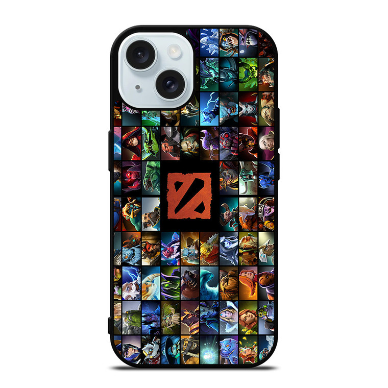 HEROES DOTA 2 COLLAGE iPhone 15 Case Cover HEROES DOTA 2 COLLAGE iPhone 15 Case Cover