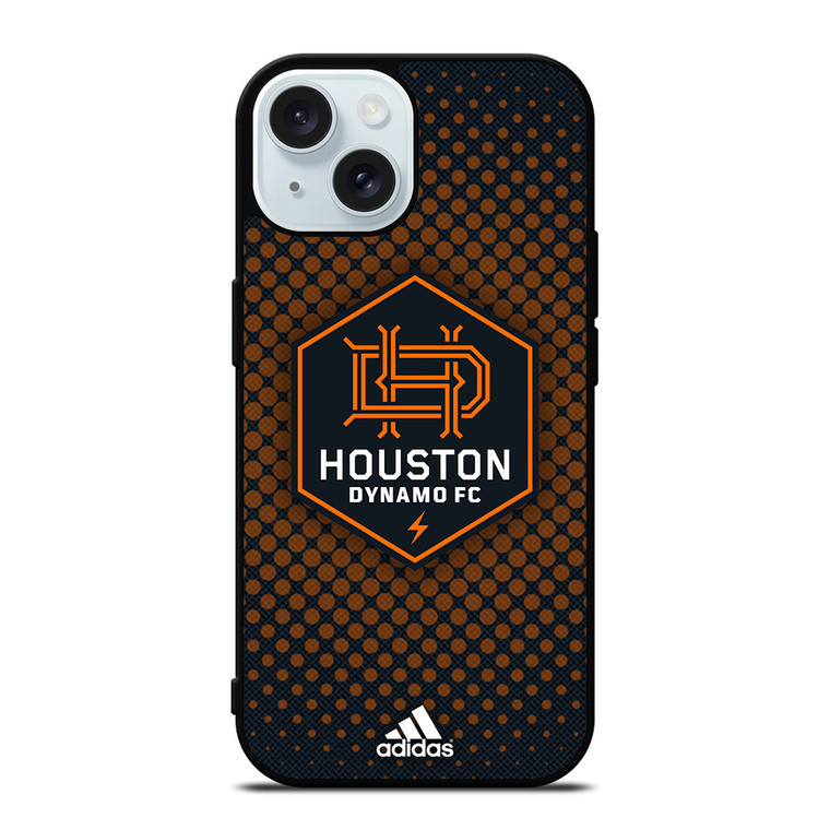 HOUSTON DYNAMO FC SOCCER MLS ADIDAS iPhone 15 Case Cover