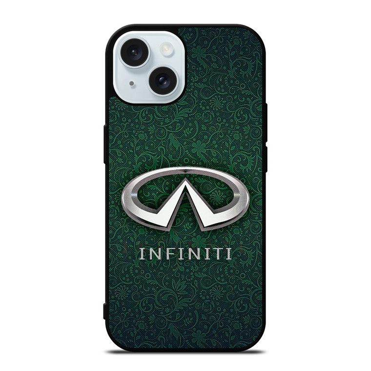 INFINITI CAR LOGO GREEN PATTERN iPhone 15 Case Cover