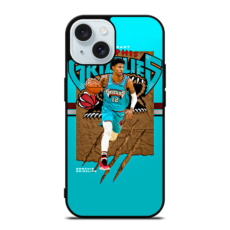 JA MORANT MEMPHIS GRIZZLIES NBA iPhone 15 Case Cover