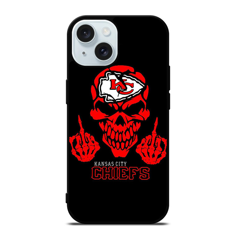 KANSAS CITY CHIEFS SKUL LOGO iPhone 15 Case Cover