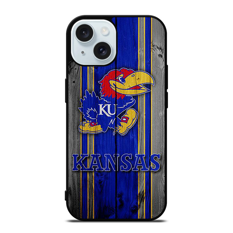 KANSAS JAYHAWKS LOGO iPhone 15 Case Cover