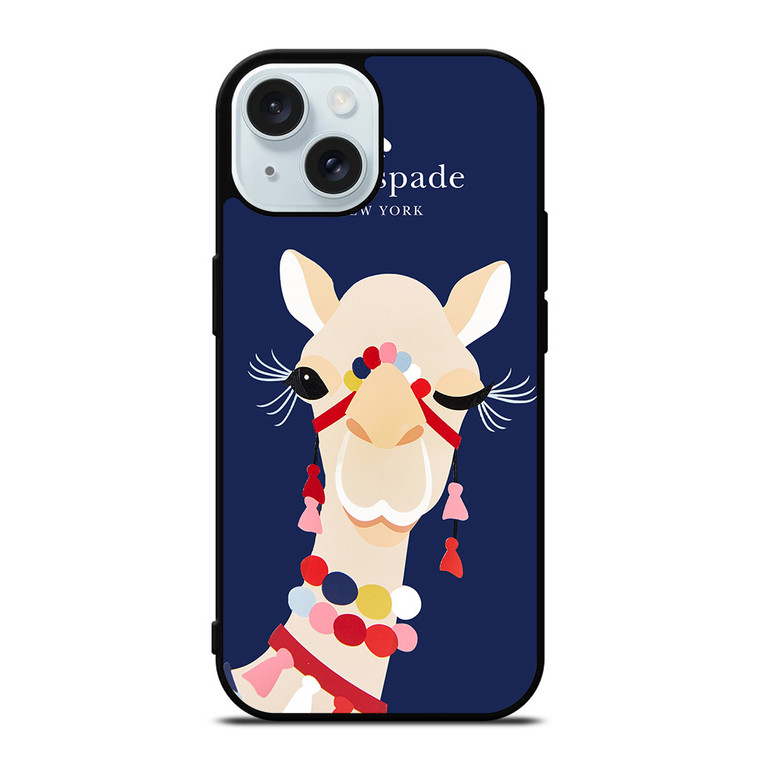 KATE SPADE CAMEL APPLIQUE iPhone 15 Case Cover