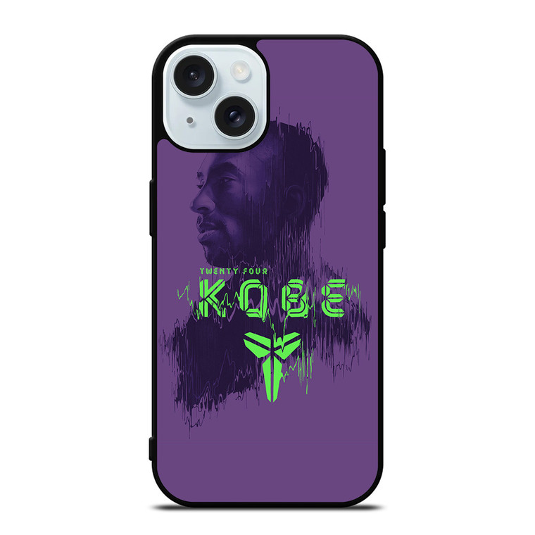 KOBE BRYANT TWENTY FOUR BLACK MAMBA iPhone 15 Case Cover