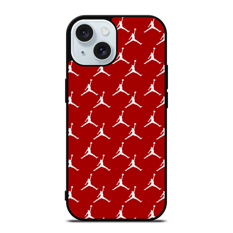 MICHAEL JORDAN SYMBOL RED PATTERN iPhone 15 Case Cover