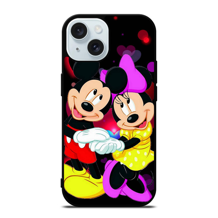 MICKEY MINNIE MOUSE DISNEY LOVE iPhone 15 Case Cover MICKEY MINNIE MOUSE DISNEY LOVE iPhone 15 Case Cover
