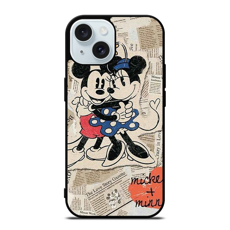 MICKEY MINNIE MOUSE RETRO DISNEY iPhone 15 Case Cover