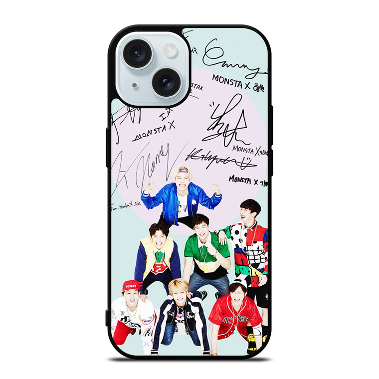 MONSTA X K POP SIGNATURE iPhone 15 Case Cover