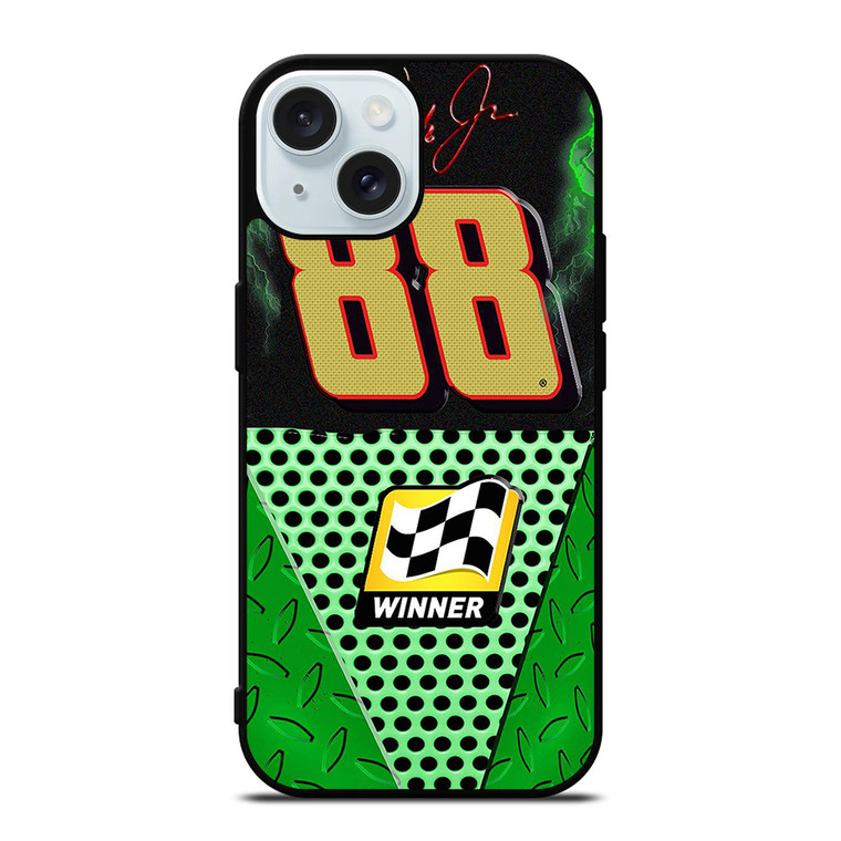 NASCAR 88 DALE EARNHARDT JR SIGNATURE iPhone 15 Case Cover NASCAR 88 DALE EARNHARDT JR SIGNATURE iPhone 15 Case Cover