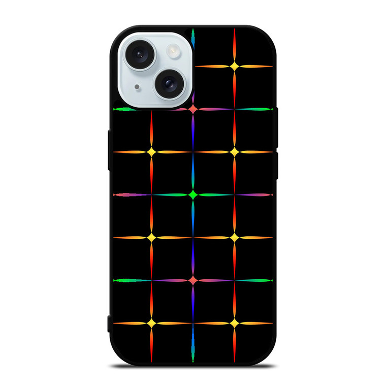 NEON DIAMONDS PATTERN iPhone 15 Case Cover NEON DIAMONDS PATTERN iPhone 15 Case Cover