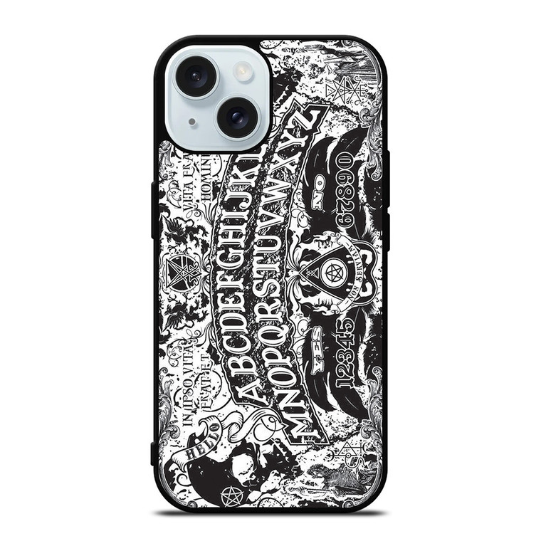 OUIJA BOARD BLACK AND WHITE iPhone 15 Case Cover