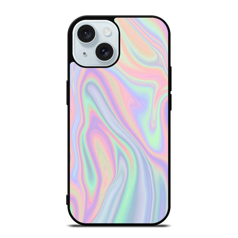 PASTEL COLOR ABSTRACT LIQUID iPhone 15 Case Cover