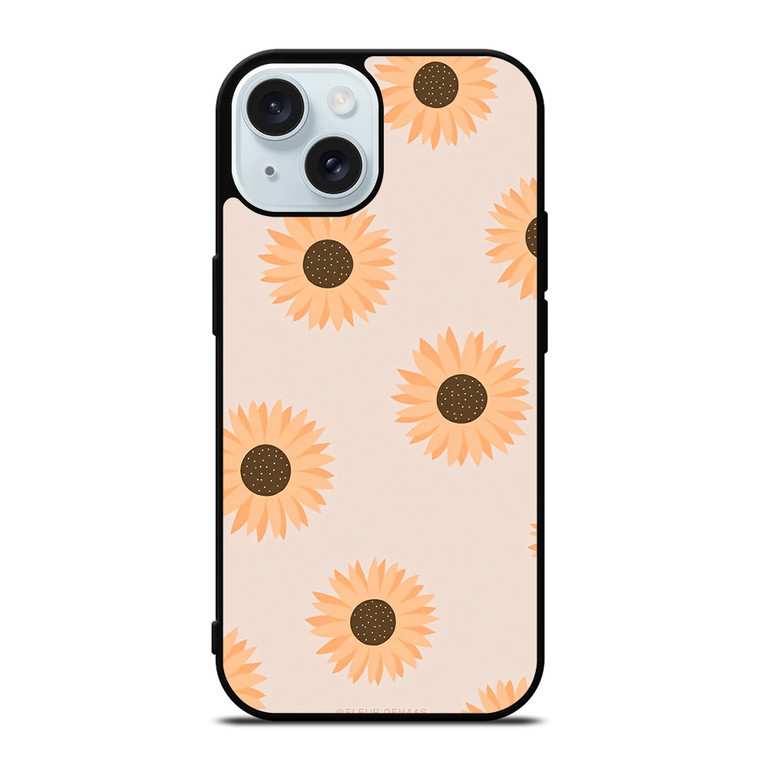 PASTEL SUNFLOWER PATTERN iPhone 15 Case Cover