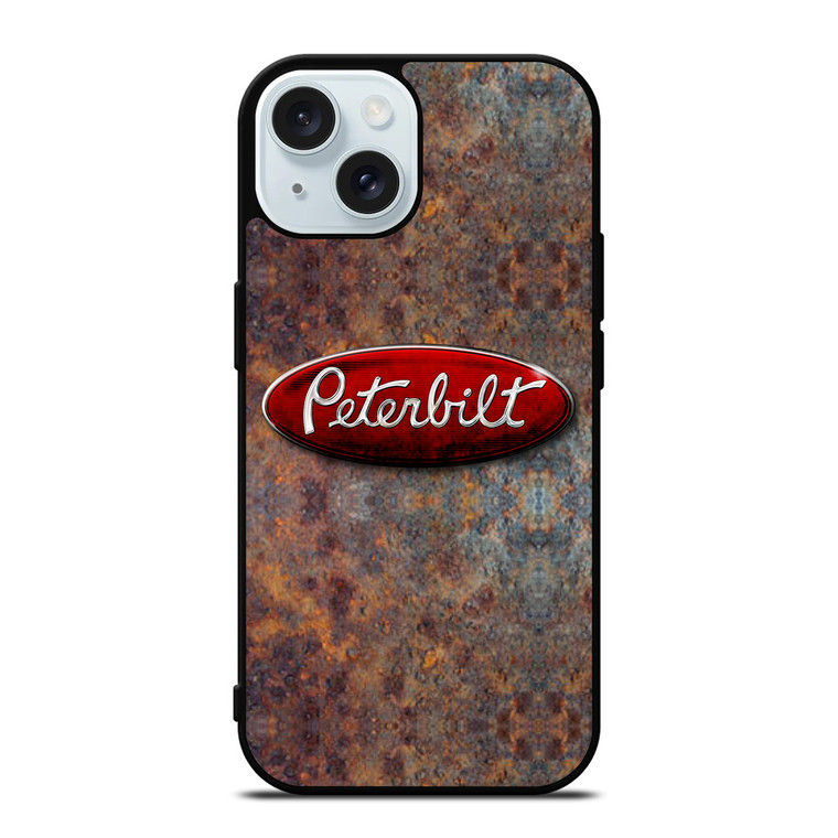 PETERBILT TRUCK RUSTY METAL LOGO iPhone 15 Case Cover