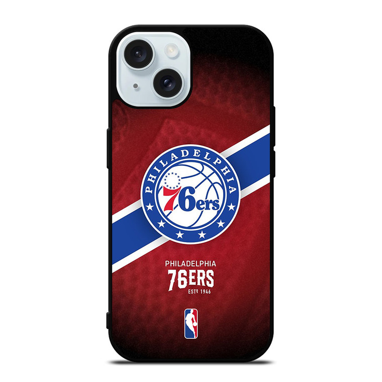 PHILADELPHIA 76ERS NBA TEAM LOGO iPhone 15 Case Cover