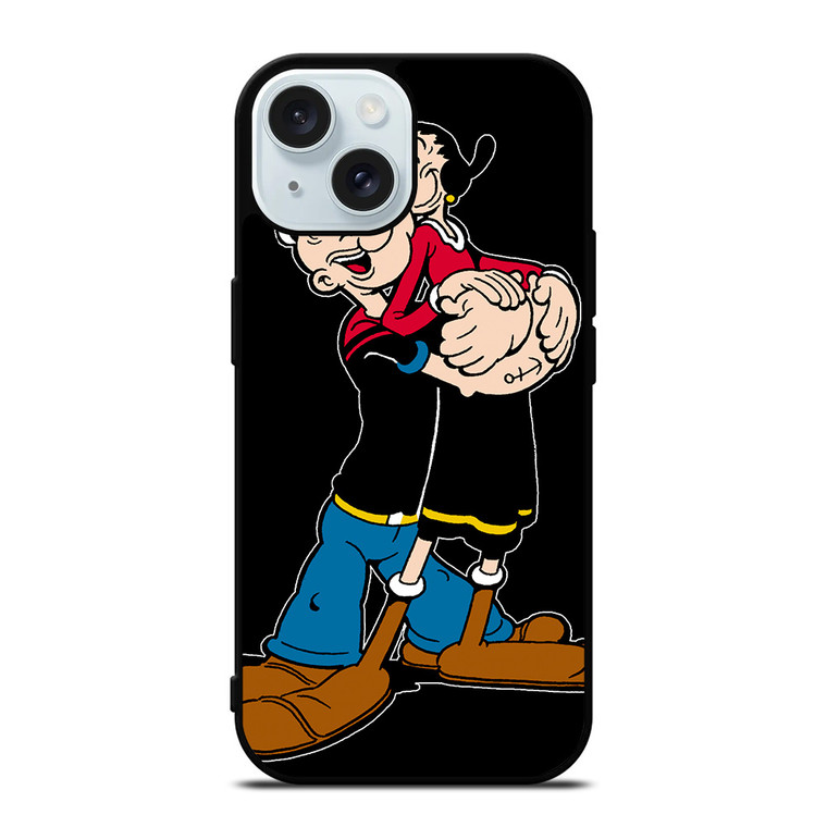 POPEYE AND OLIVE CARTOON iPhone 15 Case Cover