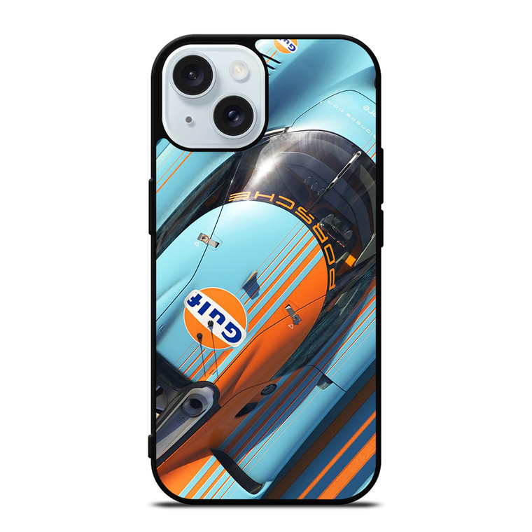 PORSCHE GULF RACING CAR LOGO iPhone 15 Case Cover