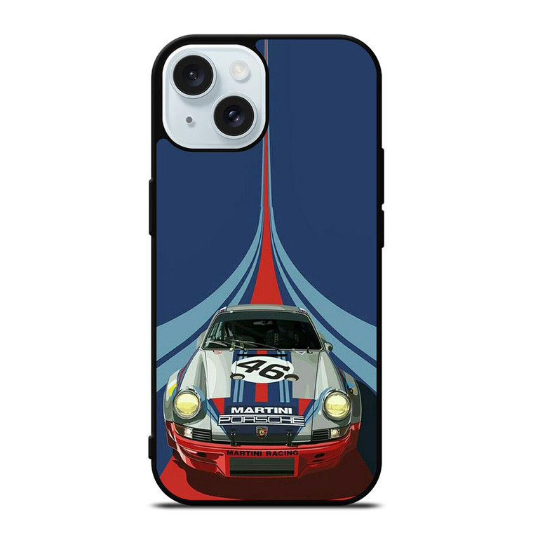 PORSCHE MARTINI RACING CAR LOGO 46 iPhone 15 Case Cover