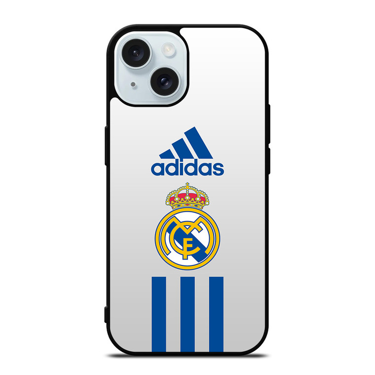 REAL MADRID CF ADIDAS STRIPES iPhone 15 Case Cover