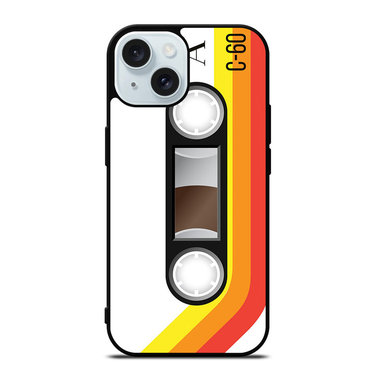 RETRO CASETTE TAPE iPhone 15 Case Cover RETRO CASETTE TAPE iPhone 15 Case Cover