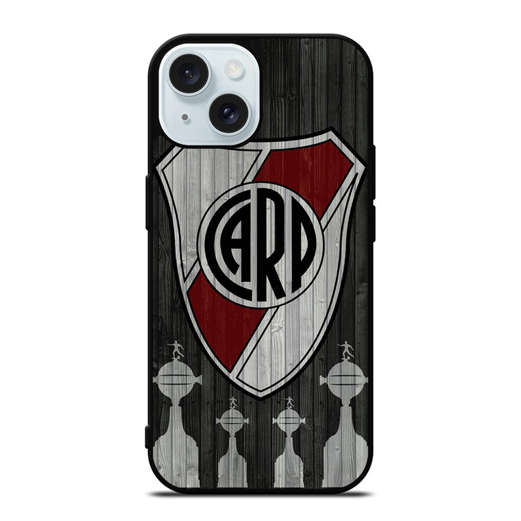 RIVER PLATE EL MAS GRANDE WOODEN LOGO iPhone 15 Case Cover