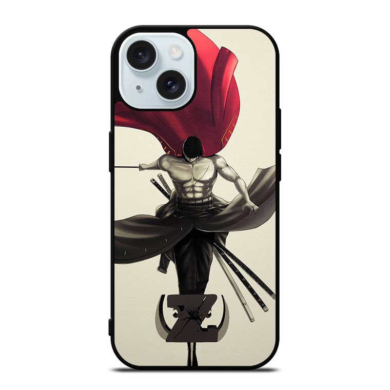 RORONOA ZORO ONE PIECE ANIME iPhone 15 Case Cover
