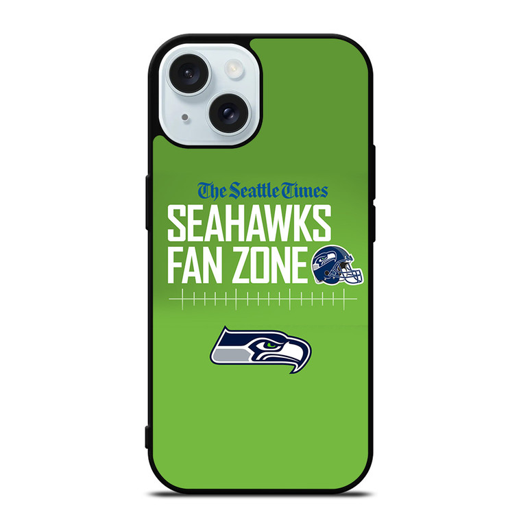 SEATTLE SEAHAWKS FANS ZONE iPhone 15 Case Cover