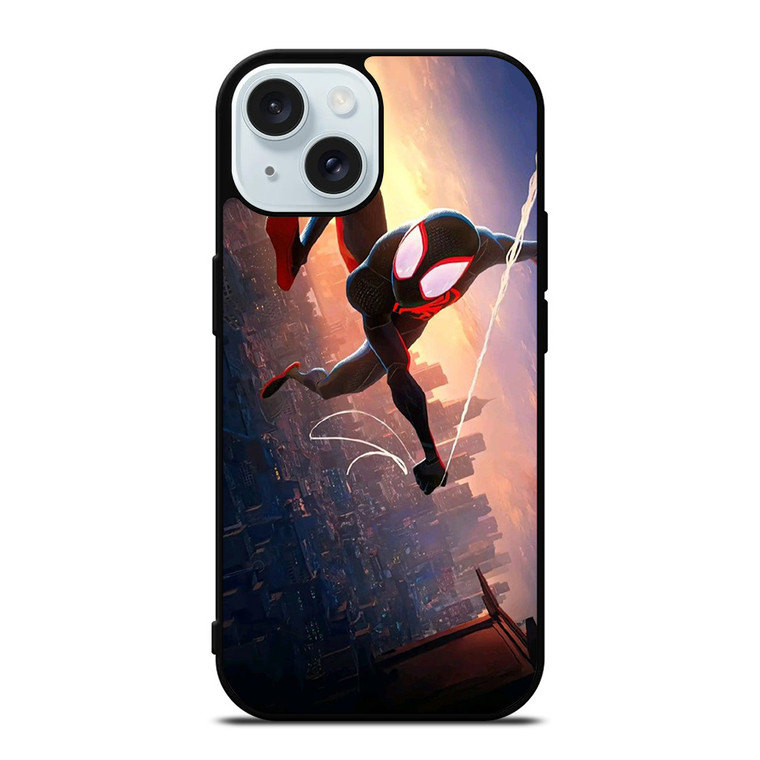 SPIDERMAN MILES MORALES ACROSS SPIDER-VERSE SWING iPhone 15 Case Cover