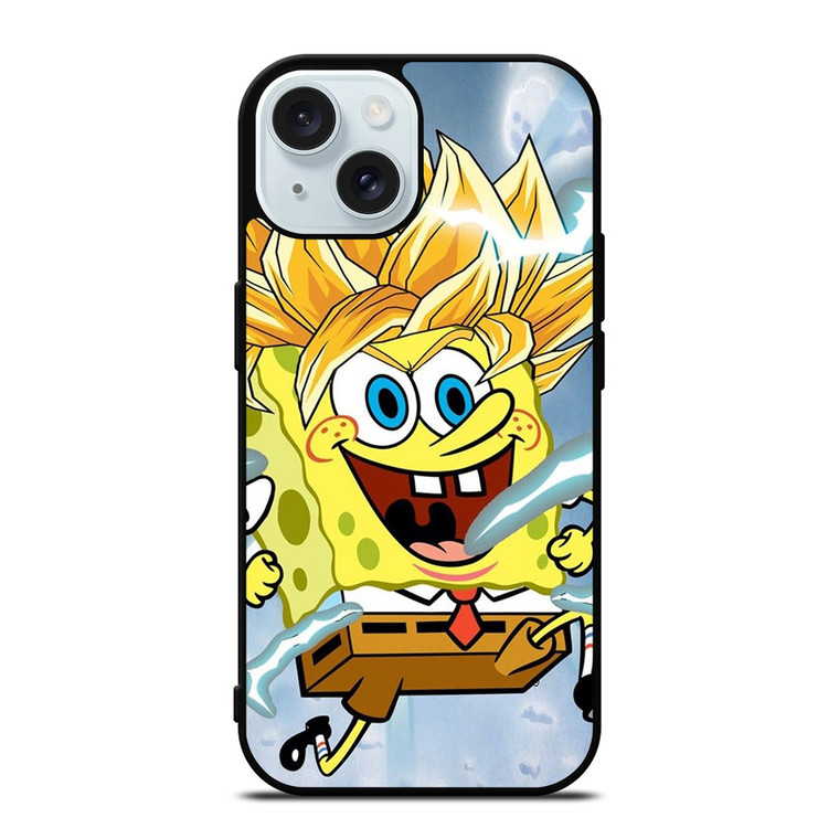 SPONGEBOB DRAGON BALL SAIYAN iPhone 15 Case Cover