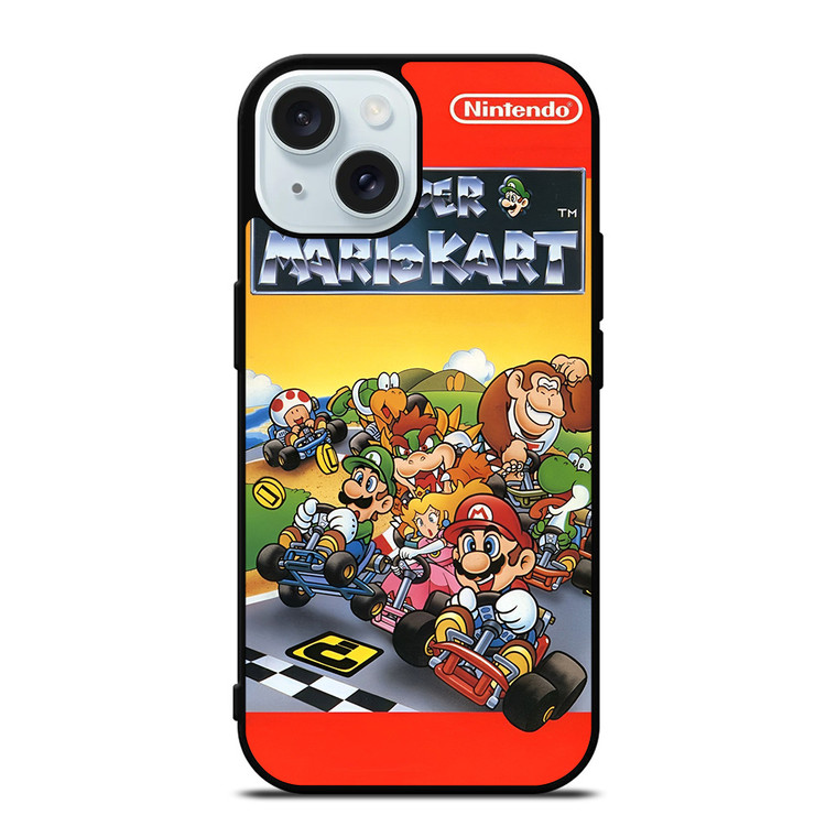SUPER MARIO KART BROSS GAMES NINTENDO POSTER iPhone 15 Case Cover
